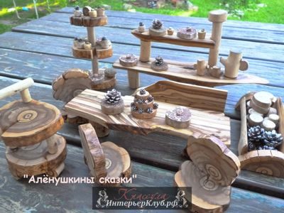 Набор Мармеладная страна, Аленушкины сказки, игрушечная мебель из дерева ручной работы